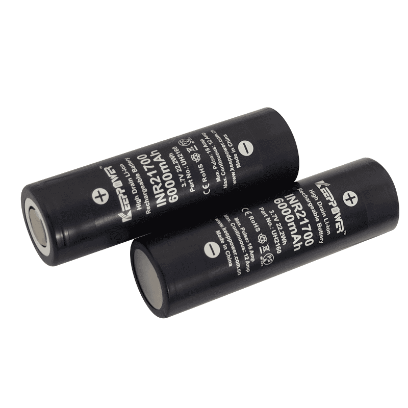 マックス. 12放電IMR 21700 6000mAh リチウムイオンバッテリー UH2160